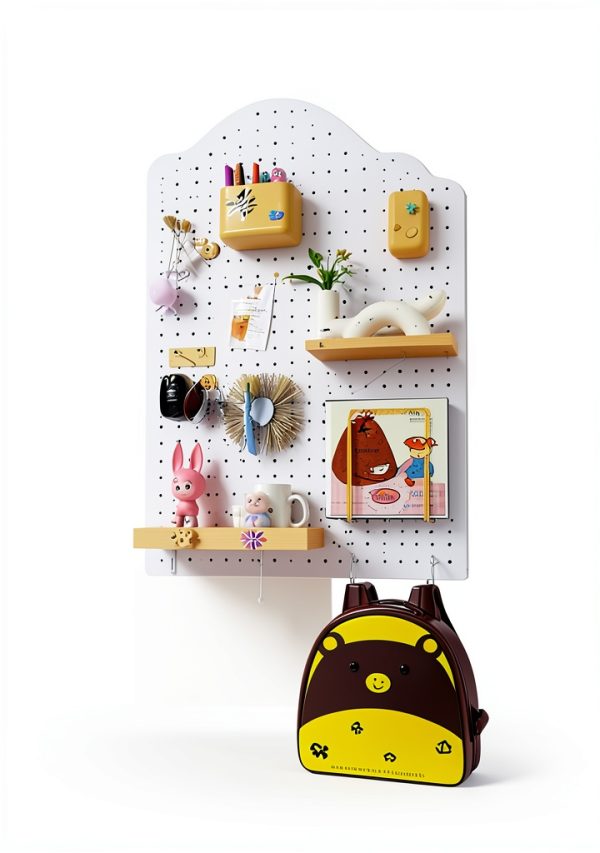Soubeoii Cloud Pegboard Shelf 24x16 Metal Wall Mount Organizer Durable-4