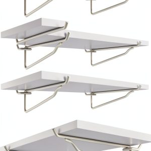 BFPeaky Pegboard Shelf Set 4‑Piece White Industrial 16x8 Heavy Duty-0