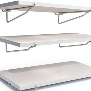 HUHOLE White Pegboard Shelf 3 Pack 8x16 Heavy Duty Adjustable Storage-0