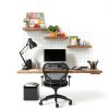 WOWKIT Pegboard Shelf 3-Piece Wooden Wall-Mounted Set 14x4 Heavy Duty-7