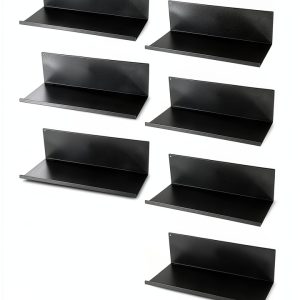Kokone Black Steel Pegboard Shelf 6 Hook Small Size Magnetic Mount-0