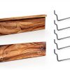 WOWKIT Pegboard Shelf 3-Piece Wooden Wall-Mounted Set 14x4 Heavy Duty-3