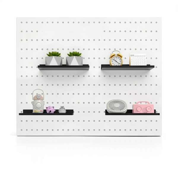 Daanxw Garage Wall‑Mount Pegboard Shelf 6‑Piece Set 10x4 Black-3