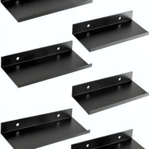 Daanxw Garage Wall‑Mount Pegboard Shelf 6‑Piece Set 10x4 Black-0